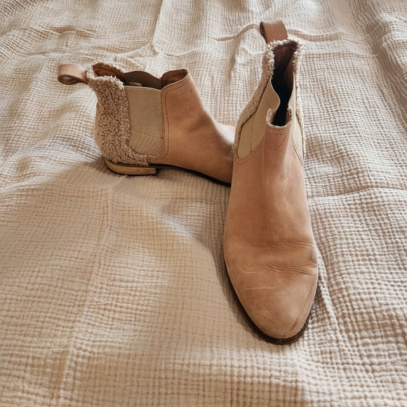 Toms Shoes - Toms Beige Ankle Booties Size 9